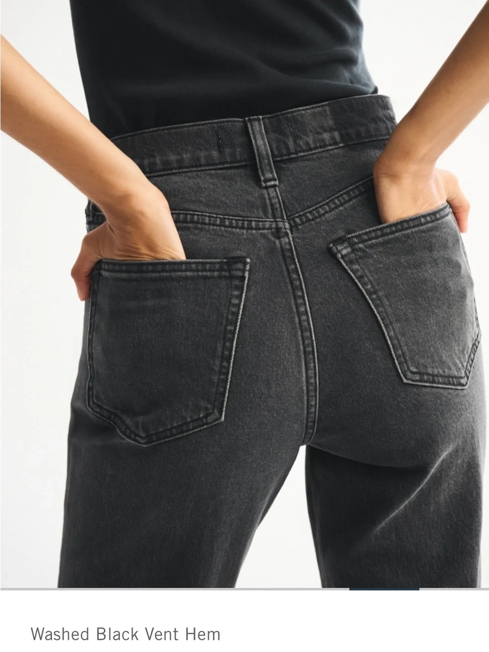 Abercrombie & Fitch Washed 90s High Rise Jeans - Picture 3 of 6